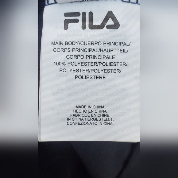 Fila  Black Sleeve Spell Out Track Warm Up‎ Casual Women's Jacket Size Small - Picture 10 of 11